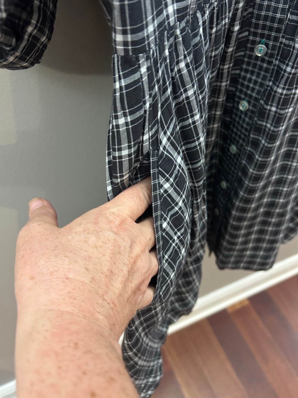 Moulinette Soeurs Plaid Dress Sz 12 Shirt Dress - Picture 5 of 6